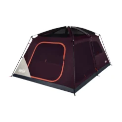 Coleman Skylodge™ 10-Person Camping Tent, Blackberry -Northcamp Supply Store 10P CbnCnvntnlIntrnlScrnRm BB 1 FrontAngleRight FlyOff WindowsUp