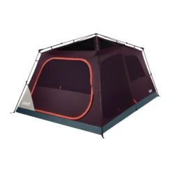 Coleman Skylodge™ 10-Person Instant Camping Tent, Blackberry -Northcamp Supply Store 10P CbnInstntIntrnlScrnRm BB 1 FrontAngleRight FlyOff WindowsUp