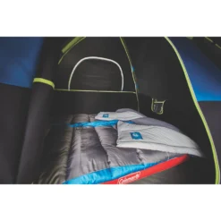 Coleman 4-Person Dark Room Sundome Tent 14 Coleman 4-Person Dark Room Sundome Tent -Northcamp Supply Store 2000032253 coleman dark room tent 4p interior capacity with props green turquoise detail 1