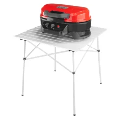 Coleman RoadTrip® 225 Portable Tabletop Propane Grill -Northcamp Supply Store 2000033047 225 Table Top Coleman Red Side View Grill Closed with table20copy