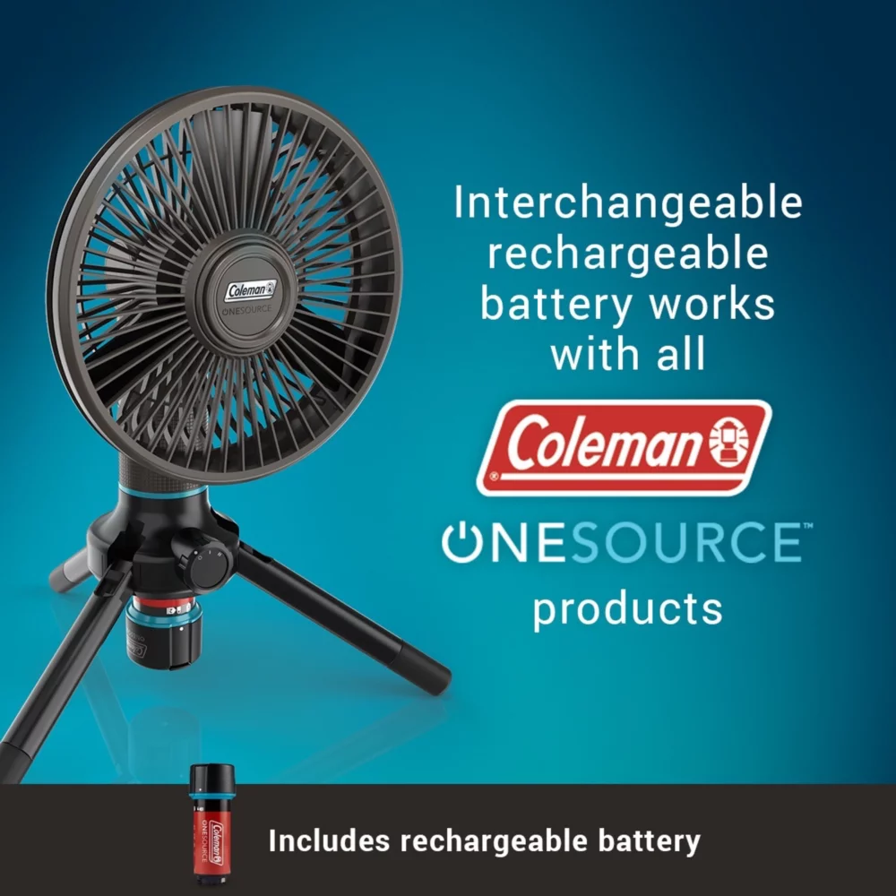 Coleman OneSource™ Multi-Speed Fan & Rechargeable Battery 2 Coleman OneSource™ Multi-Speed Fan & Rechargeable Battery - Image 2
