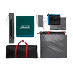 Coleman Skydome™ 4-Person Camping Tent With Full-Fly Vestibule, Evergreen -Northcamp Supply Store 2000035801 2000035800 2000035802 2000035803 Laydown