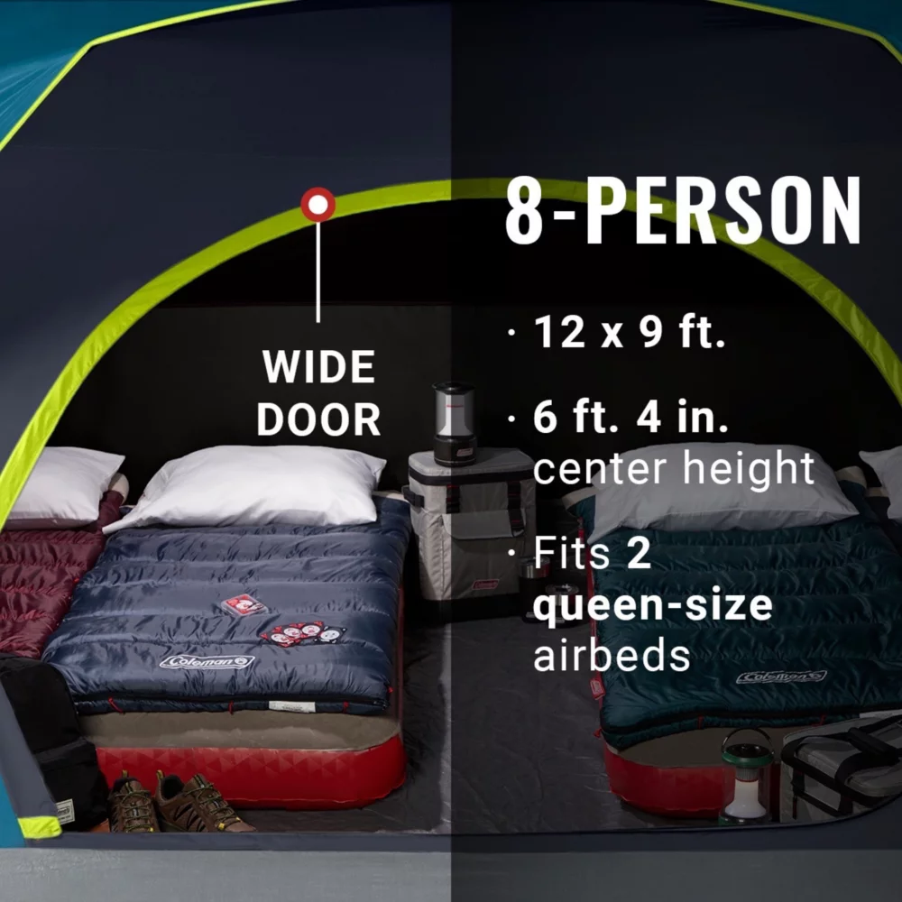 Coleman 8-Person Dark Room™ Skydome™ Camping Tent 6 Coleman 8-Person Dark Room™ Skydome™ Camping Tent - Image 6