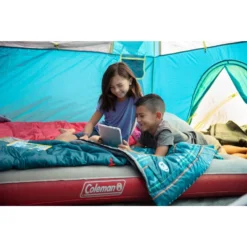 Coleman Kids 50°F Cool-Weather Sleeping Bag, Teal -Northcamp Supply Store 2018 Montana 106 Lifestyle