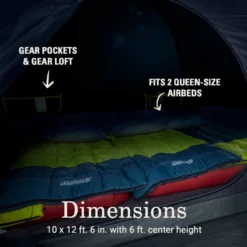 Coleman Skydome™ 6-Person Screen Room Camping Tent With Dark Room™ Technology -Northcamp Supply Store 2155647 ATF6