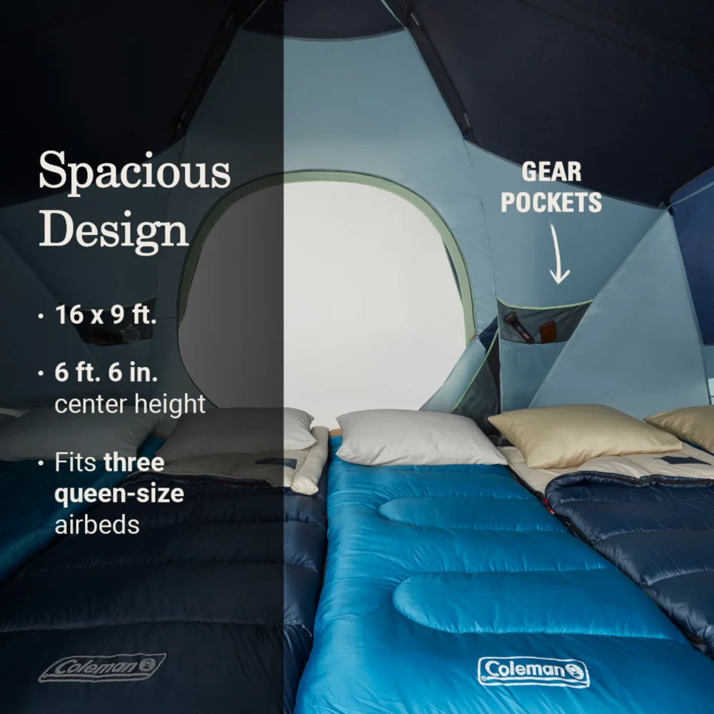 Coleman Skydome™ XL 10-Person Camping Tent With Dark Room™ Technology 4 Coleman Skydome™ XL 10-Person Camping Tent With Dark Room™ Technology - Image 4