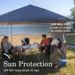 Coleman OASIS™ Lite 10 X 10 Canopy With Sun Wall -Northcamp Supply Store 2156421 OasisLite10x10CanopySunWallBlack ATF4