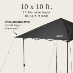 Coleman OASIS™ Lite 10 X 10 Canopy 10 Coleman OASIS™ Lite 10 X 10 Canopy -Northcamp Supply Store 2156429 OasisLite10x10CanopyBlack ATF5
