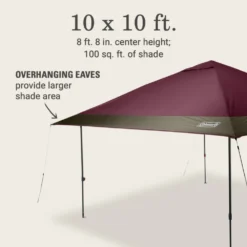 Coleman OASIS™ 10 X 10 Canopy -Northcamp Supply Store 2157495 Oasis10x10CanopyBlackberry ATF6