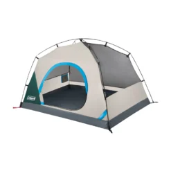 Coleman Skydome™ 2-Person Camping Tent With Full-Fly Vestibule, Evergreen -Northcamp Supply Store 2P DmVstblFllFly Evrgrn 3 FrontAngle FlyOff DoorOpen