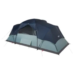 Coleman Skydome™ 8-Person Camping Tent XL, Blue Nights -Northcamp Supply Store 8P20MODIFIED20DOME Blue20Nights 4 Back Angle Fly20On Back20Window20open 064