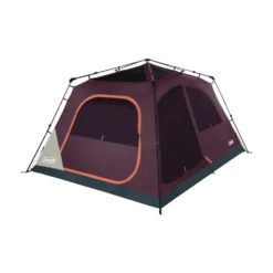 Coleman Skylodge™ 8-Person Instant Camping Tent, Blackberry -Northcamp Supply Store 8P CbnInstntIntrnlScrnRm BB 1 FrontAngleRight FlyOff WindowsUp