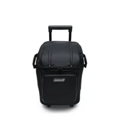 Coleman CHILLER™ 42-Can Soft-Sided Portable Cooler With Wheels -Northcamp Supply Store Chiller 42 Soft Cooler With Liner Black 2158136 Downward Angle Lid Bungee 0003 v2