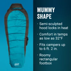 Coleman OneSource™ Heated Sleeping Bag & Rechargeable Battery -Northcamp Supply Store Coleman 2000037151 OneSource HeatedSleepingBag ATF5