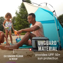 Coleman Skyshade™ Small Compact Beach Shade, Caribbean Sea -Northcamp Supply Store Coleman 2000037508 Skyshade CaribbeanSea ATF4