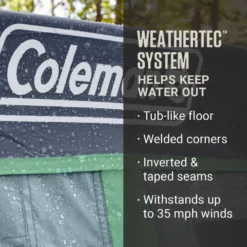 Coleman Skylodge™ 10-Person Instant Camping Tent With Screen Room, Blue Nights -Northcamp Supply Store Coleman 2000037545 Skylodge Instant ScreenRoom 10P ATF4