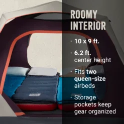 Coleman Skylodge™ 6-Person Instant Camping Tent, Blackberry -Northcamp Supply Store Coleman 2000038278 Skylodge Instant 6P ATF5