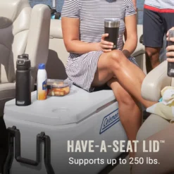 Coleman 316 Series™ 100-Quart Marine Wheeled Cooler -Northcamp Supply Store Coleman 316 Series 100QT Marine ATF6