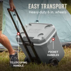 Coleman 316 Series™ 65-Quart Wheeled Cooler -Northcamp Supply Store Coleman 316 Series 65QT Rock ATF3