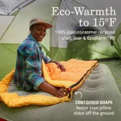 Coleman Arch Bay™ 15°F Big & Tall Sleeping Bag -Northcamp Supply Store Coleman ArchBay SleepingBags 15F Daffodil BT ATF3