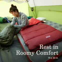 Coleman Flatlands™ 30°F Sleeping Bag -Northcamp Supply Store Coleman Flatlands SleepingBags 30F Mahogany ATF5