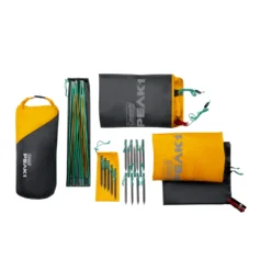Coleman PEAK1™ 3-Person Backpacking Tent​ -Northcamp Supply Store Peak1 BackpackingTent 2P Overhead Bag Contents 0003 v3 1 1